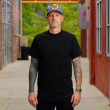 Iron Heart IHT-1610L-BLK 6.5oz Loopwheel Crew Neck T-Shirt