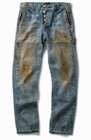 Schaeffer's Garment Hotel Dirty Destroyed Indigo Double Front Jean