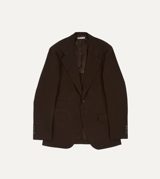 Drake's Brown Wool-Cotton Tailored Jacket