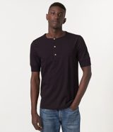 Merz b. Schwanen 207 Loopwheeled Classic Fit Midweight Short Sleeve Henley