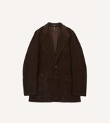 Drake's Brown Cotton Corduroy Field Games Blazer