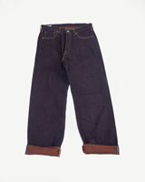 Tanuki TNK103KH - 14.5oz "KAKISHIBU" Selvedge Indigo x Persimmon
