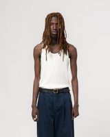 Eat Dust Tank Top Mesh Cotton White