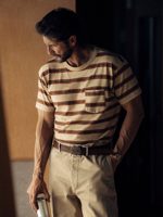 Buck Mason Stripe Yuma Hemp Boxy Pocket Tee