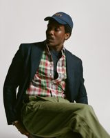 Drake's and Burgundy Madras Check Cotton Button-Down Shirt