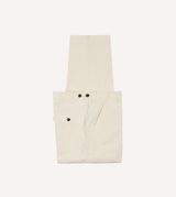 Drake's Ecru Cotton Twill Fatigue Trouser