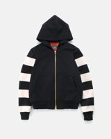 Dehen 1920 Full-Throttle Striped Moto-Hoodie