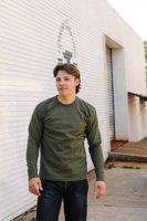 Iron Heart 11oz Cotton Knit Crew Neck Sweater-Olive IHTL-1501-OLV