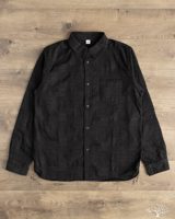 Pure Blue Japan Jacquard Boro Patchwork Shirt