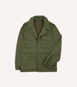 Drake's Olive Cotton D-43 Field Jacket
