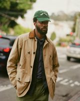 Drake's Light Brown Cotton Gabardine Barn Jacket