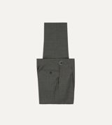 Drake's Light Grey Fresco Lite® Single Pleat Trouser