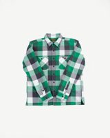 Iron Heart IHSH-428-GRN - Ultra Heavy Flannel Vintage Check Work Overshirt