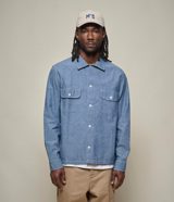 Merz b. Schwanen Authentic Cotton Chambray Long Sleeve Shirt