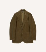 Drake's Olive Cotton Corduroy Field Games Blazer