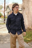 UES Indigo Cotton Viyella Shirt