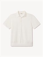 Buck Mason Ivory Avalon Knit Polo