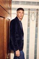 Community Clothing Single Breasted Corduroy James Blazer Navy