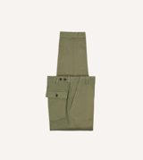 Drake's Light Olive Cotton Fatigue Trouser