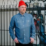 Momotaro Triple Stitch Long Sleeve Chambray Shirt
