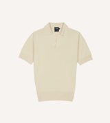 Drake's Knitted Silk Short-Sleeve Polo Shirt