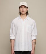 Merz b. Schwanen Relaxed Fit Linen Long Sleeve Shirt