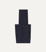 Drake's Navy Fresco® Wool Single-Pleat Trouser