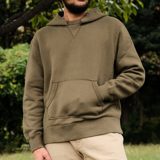 Okayama Denim OD+LW "Zakurozome" Natural Pomegranate Dyed After Hood Sweatshirt