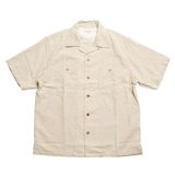 Burgus Plus BP25502 Open Collar Cotton Linen Short Sleeve Shirt
