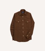 Drake's Wool Two-Pocket Work Shirt