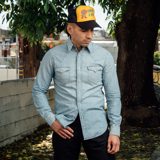 RRL Slim Chambray Western Shirt