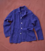Drake's Blue Linen Five-Pocket Chore Jacket