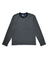 Pure Blue Japan [LS-5407-1] Heavy weight Striped Long Sleeve T-shirt