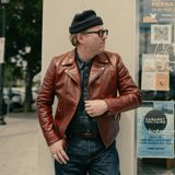 Double Helix Deviant Motorcycle Jacket Burgundy Teacore