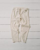 Drake's Ecru 12.7oz Selvedge Denim Contrast Stitch Five-Pocket Jeans
