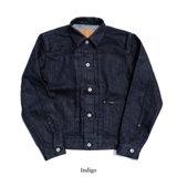 TROPHY CLOTHING 2705 15oz Button Jacket Garage Denim Dark Indigo