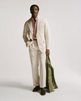 Drake's Ecru Herringbone Twill Cotton Games Blazer Mk. I