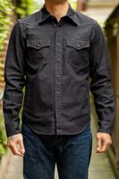 Iron Heart IHSH-381-BLK 9oz Military Serge CPO Shirt