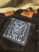 Oni Denim ONI200-14BLK 14oz Oni Denim (Weft: Black) Wide Straight