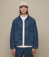 Merz b. Schwanen Cropped Worker's Denim Jacket