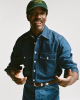 Drake's Rinse Denim Two-Pocket Western Shirt