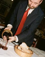 Drake's Navy Pinstripe Wool-Linen Double-Breasted Tailored Jacket