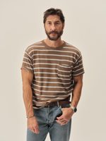 Buck Mason Dock Stripe Yuma Hemp Boxy Pocket Tee