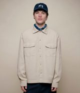 Merz b. Schwanen Worker's Cotton Twill Long Sleeve Shirt