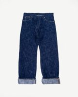 Graph Zero 15oz Skein Dyed Slubby Blue Indigo Selvedge Jeans