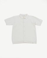 Merz B. Schwanen KNITSHIRT03.02 - Ribbed Cotton Knit Short Sleeve Shirt