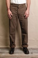 Freenote Cloth Western Pant Brown Herringbone Dobby