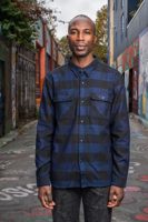 The Flat Head Flat Head TWO 100 CAPSULES WITHOUT SLEEP Indigo-Dyed Flannel Work Shirt