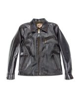 Y'2 Leather Indigo Dyed Horsehide Single Riders Jacket (IR-42)