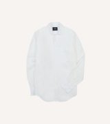 Drake's Linen Spread Collar Shirt